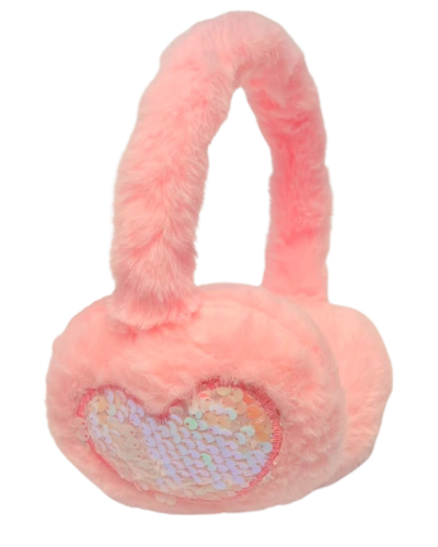 600W83 - Oorwarmer met glitter hartje