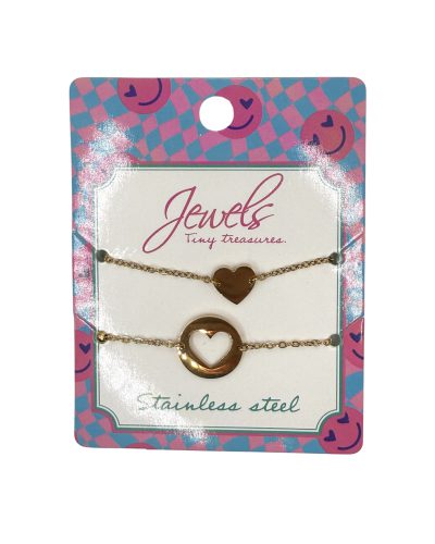 500J42 BFF armband hartje passend - stainless steel