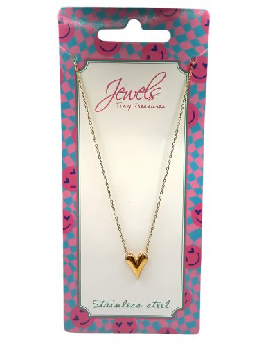 500J51 Ketting met hart - stainless steel